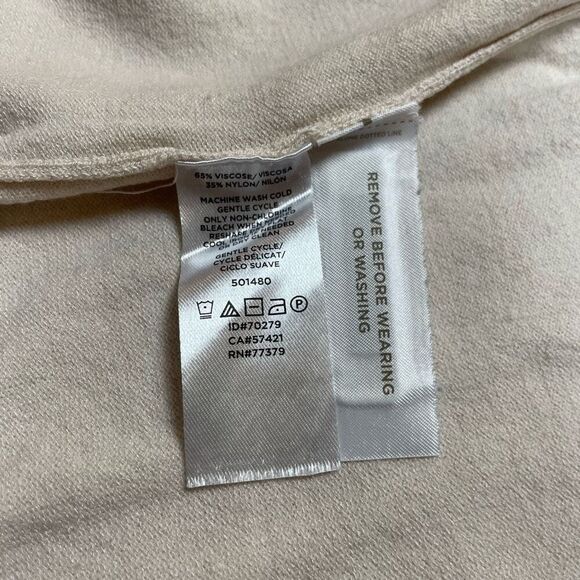 Ann Taylor Womens Size Small Open Front Cardigan Sweater Cream Long Sleeve - Picture 4 of 4